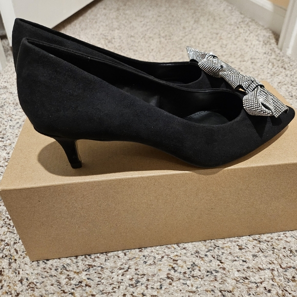 J Crew Women Crystal-bow Kitten Heels shoes - Picture 2 of 6